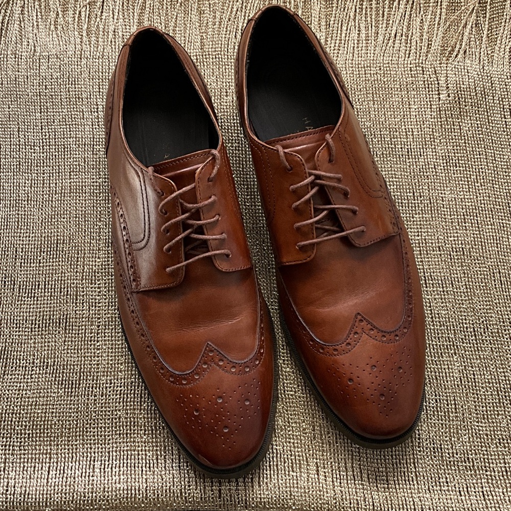 Cole Haan Men's Wingtip Oxfords, Sz 11.5, British Tan
